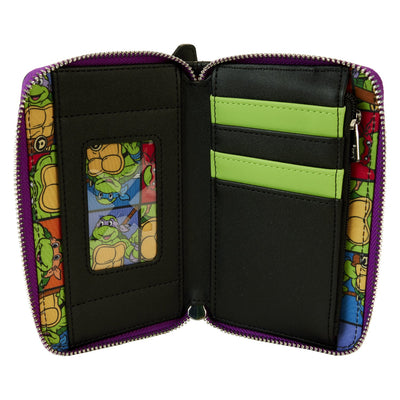 Loungefly Nickelodeon TMNT 40th Anniversary Vintage Arcade Zip-Around Wallet - Interior