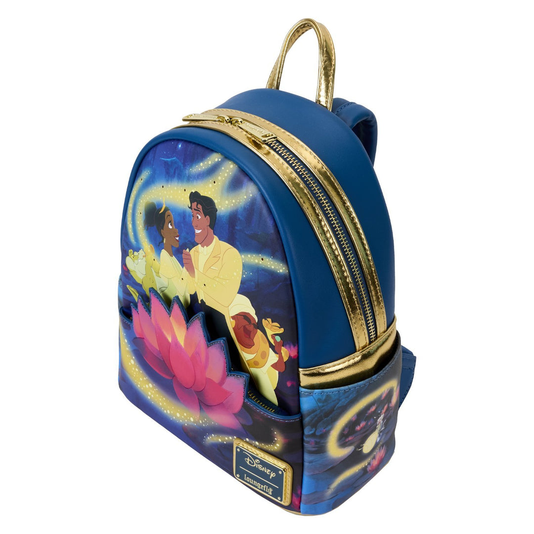 Loungefly Disney The Princess And The Frog 15th Anniversary Tiana &amp; Naveen Glow Mini Backpack
