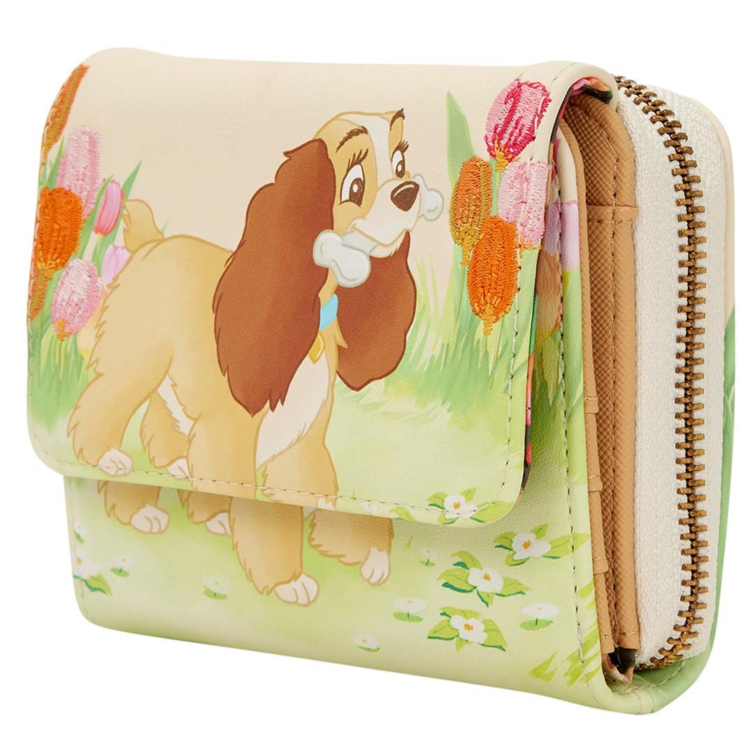 Loungefly Disney Lady and the Tramp Pastel Tulip Trifold Wallet