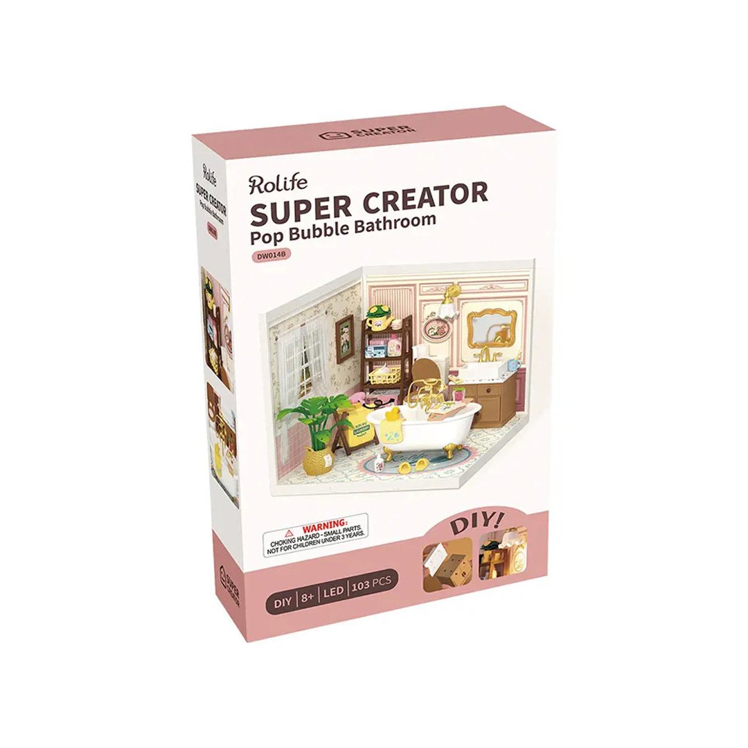 Rolife Pop Bubble Bathroom Plastic DIY Miniature House
