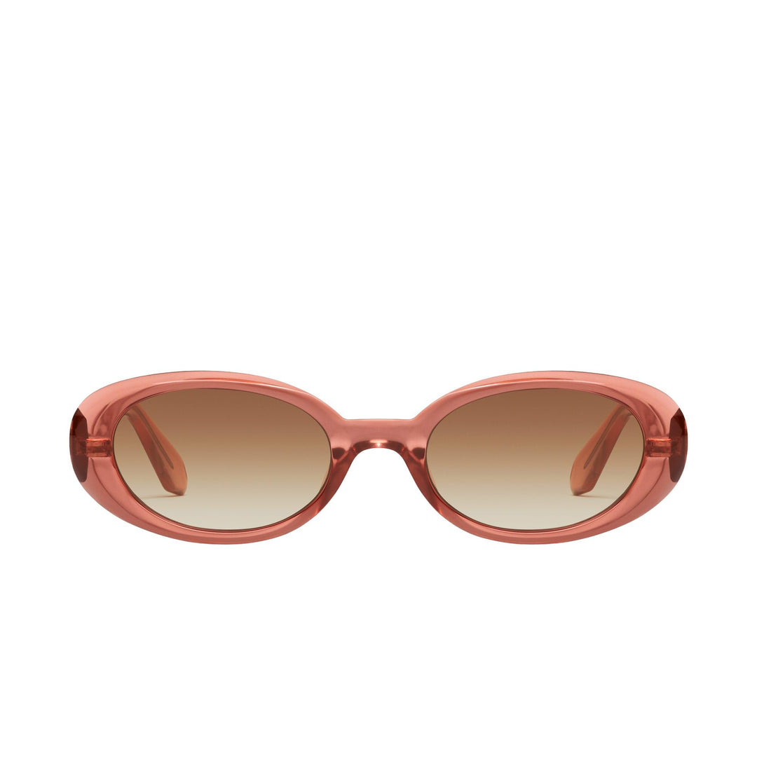 Quay - Womens Sunglasses, Round Lenses with UV Protection (Felt Cute, Primrose)