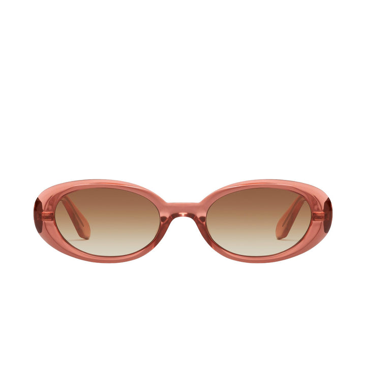 Quay - Womens Sunglasses, Round Lenses with UV Protection (Felt Cute, Primrose)