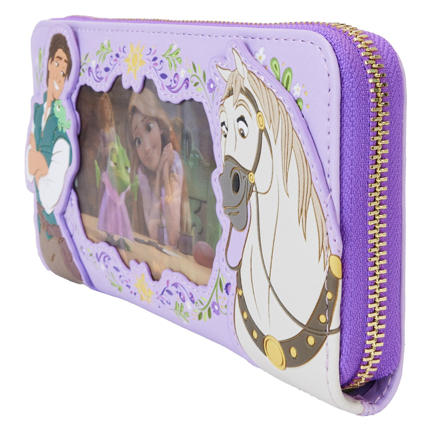 Loungefly Disney Tangled Princess Rapunzel Lenticular Wristlet Wallet - Side