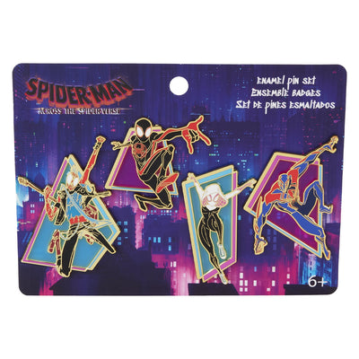 Loungefly Marvel Spiderverse 4 Piece Pin Set - Set
