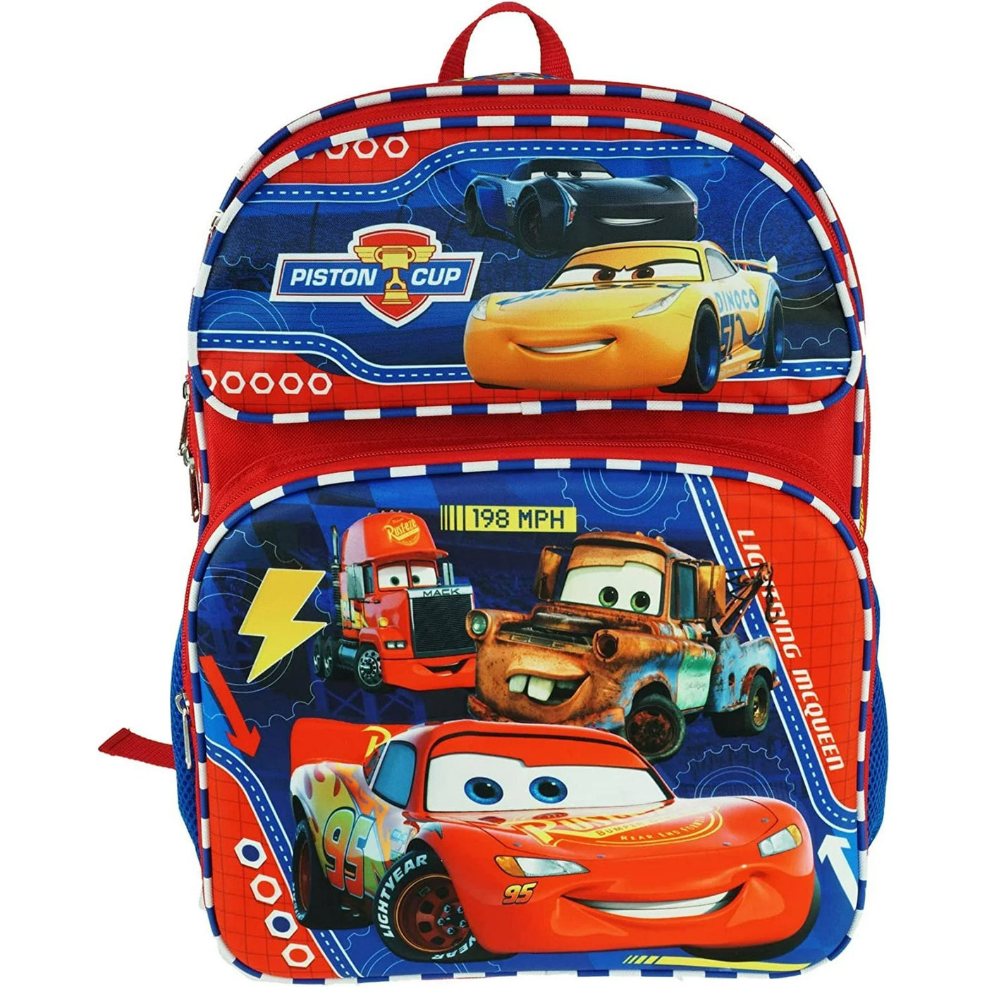 Ruz Disney Cars Large 3-D EVA Molded 16" Backpack - Front