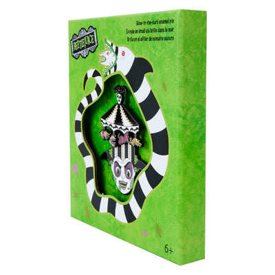 Loungefly Warner Brothers Beetlejuice Carousel Hat Sliding 3" Collector Box Pin - Side Packaging