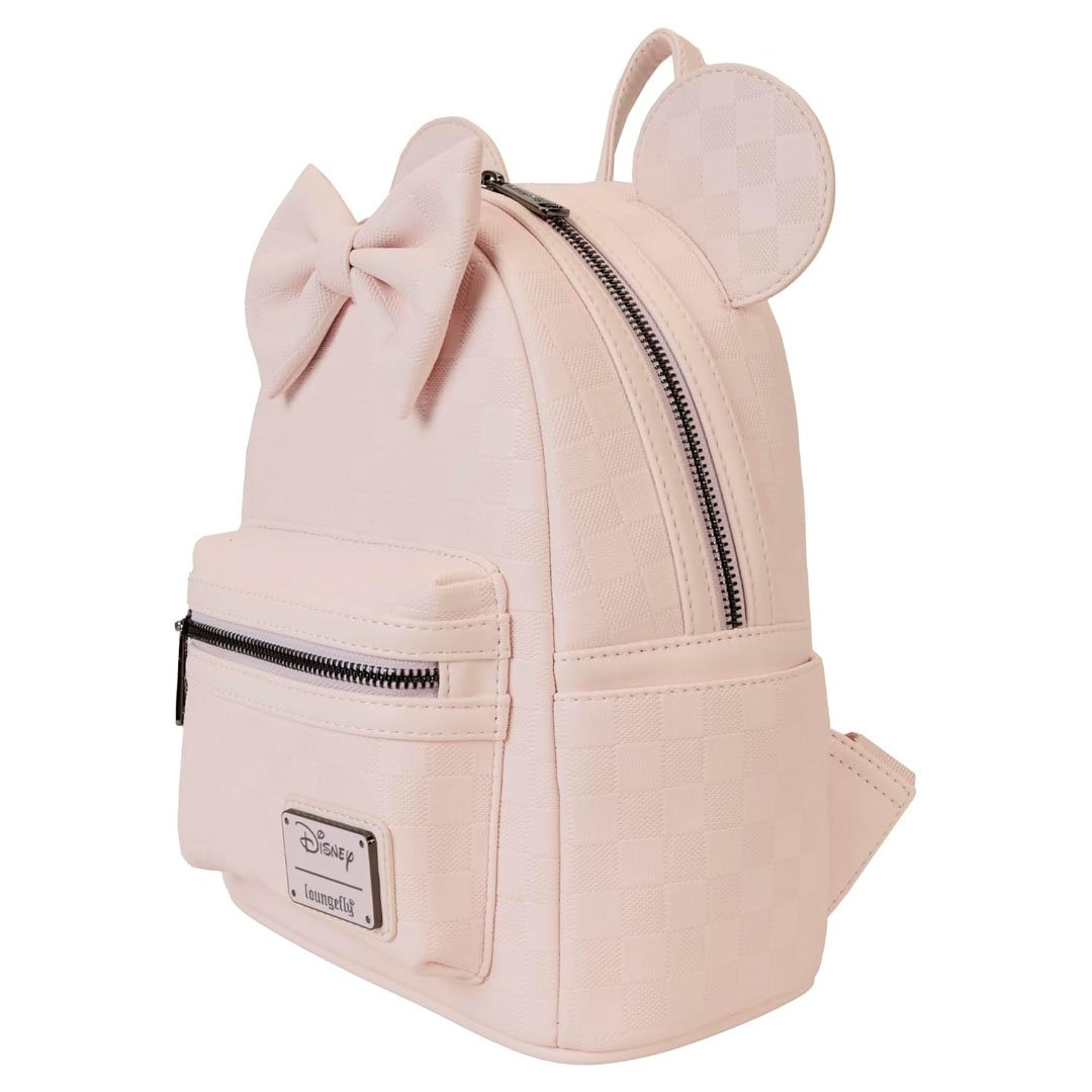 Loungefly Disney Minnie Mouse Checkered Texture Mini Backpack