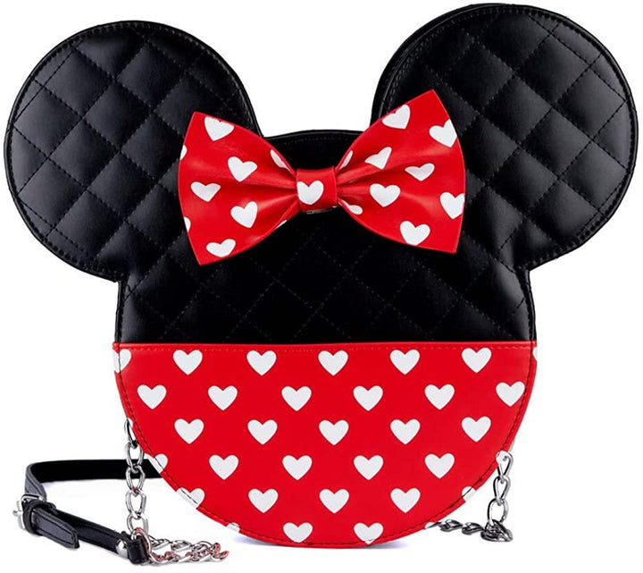 Loungefly Disney Mickey And Minnie Valentines Reversible Crossbody Bag