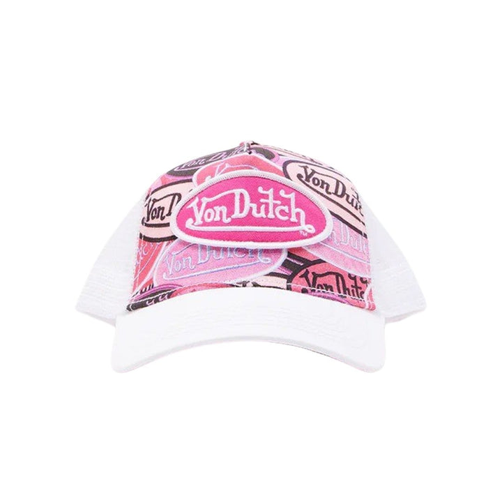 Von Dutch Pink &amp; White Billboard Trucker Hat