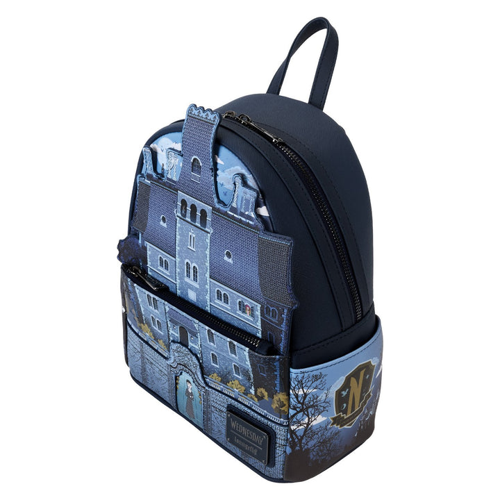 Loungefly MGM Wednesday Nevermore Academy Castle Glow Mini Backpack