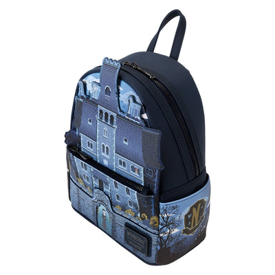 Loungefly MGM Wednesday Nevermore Academy Castle Glow Mini Backpack