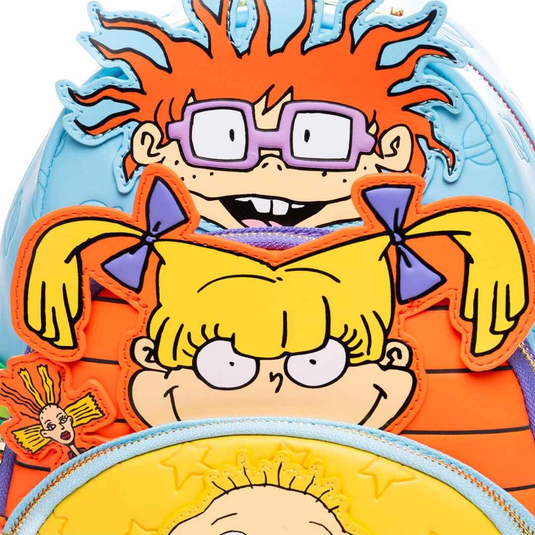 Loungefly Nickelodeon Rugrats Glow In The Dark Tommy, Chuckie, and Angelica Triple Pocket Mini Backpack - 707 Street Exclusive