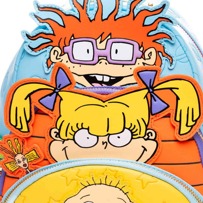 Loungefly Nickelodeon Rugrats Tommy, Chucky And Angelica Triple Pocket Mini Backpack - 707 Street Exclusive