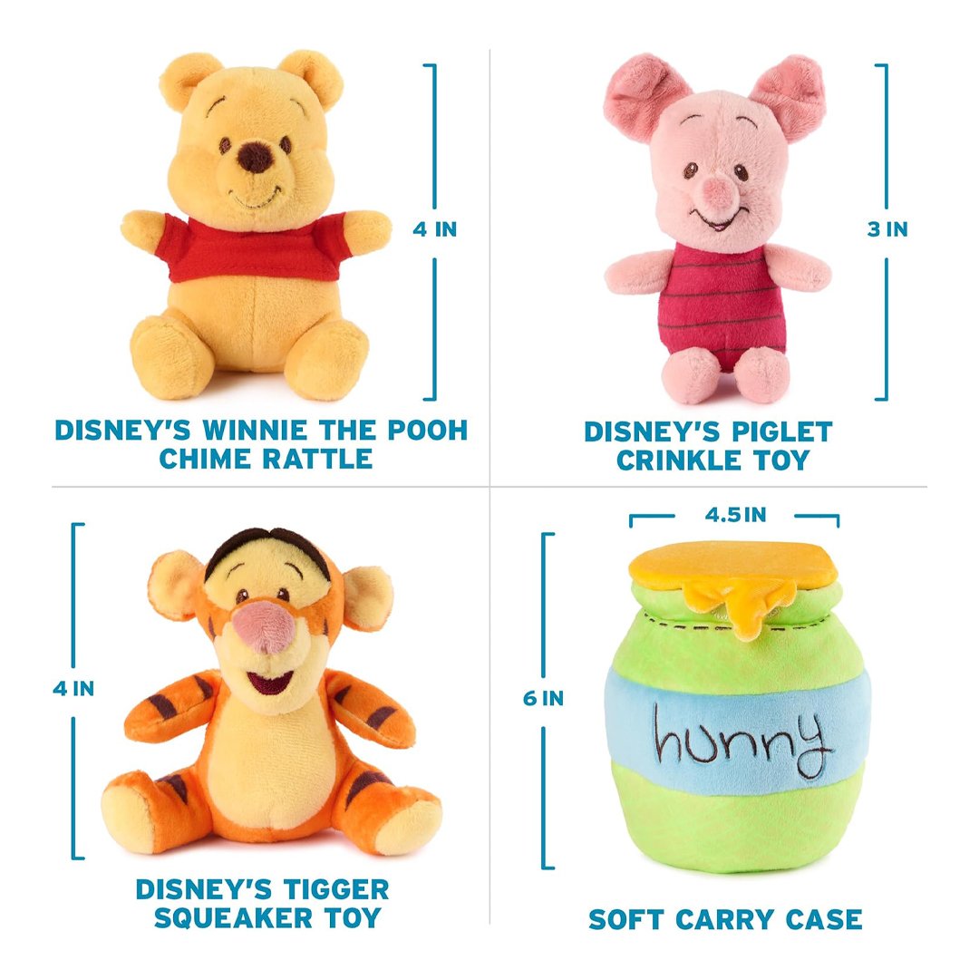 GUND Disney Winnie The Pooh 8" Plush Playset with Pooh, Tigger, and Piglet Toy