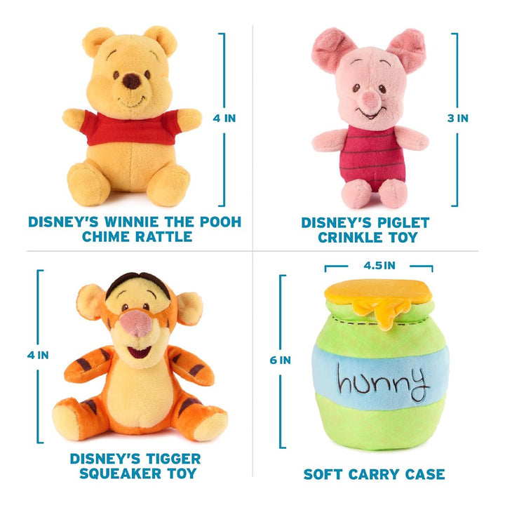 GUND Disney Winnie The Pooh 8" Plush Playset with Pooh, Tigger, and Piglet Toy