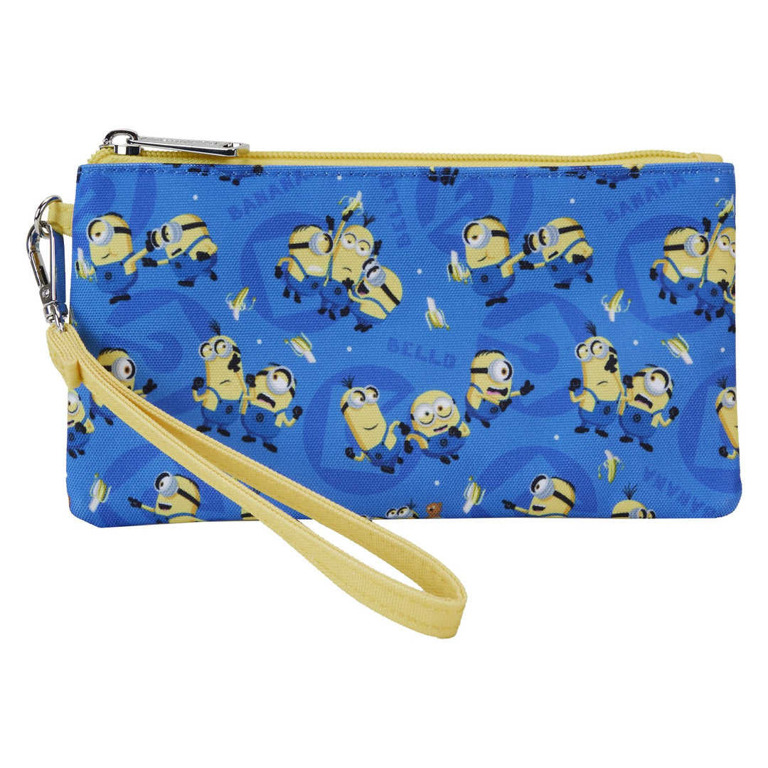 DMWC0001 - Loungefly Illumination Despicable Me Minion Nylon Wristlet Wallet - Front