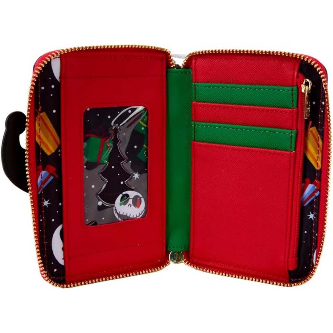 Loungefly Disney The Nightmare Before Christmas Candy Cane Carousel Zip Around Wallet