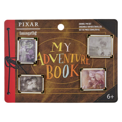 Loungefly Pixar Up 15th Anniversary Adventure Book 4 Piece Pin Set - Front