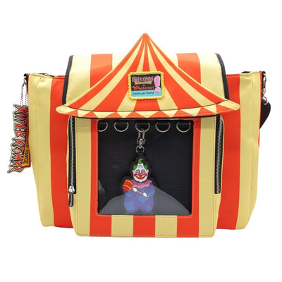 Whatever Makes You Happy Killer Klowns from Outer Space Padded Pin Trading Tent Crossbody with Bag Charm