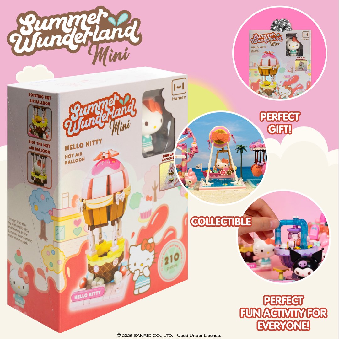 Hamee Sanrio Building Blocks Summer Wunderland - Hello Kitty Hot Air Balloon