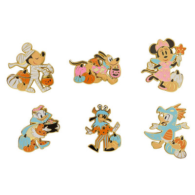 Loungefly Disney Mickey and Friends Halloween Costume Mystery Box Pins