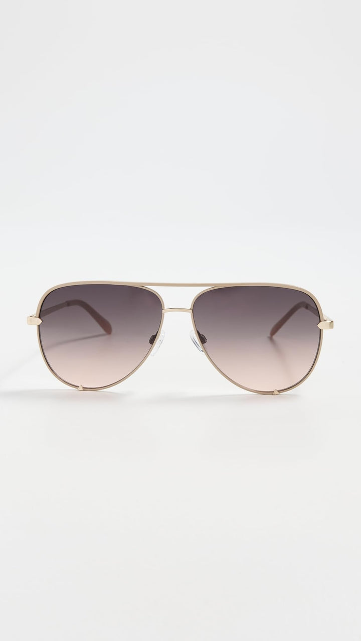 Quay Australia Unisex High Key Wire Frame Aviator Sunglasses