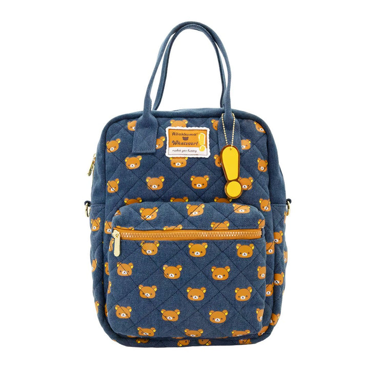 Whatever Makes You Happy Rilakkuma Quilted Reversable Convertible Square Bag