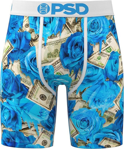 PSD Underwear Men's Rich Blooms Boxer Briefs 3-Pack - Blue money