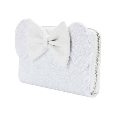 Loungefly Disney Minnie Sequin Wedding Zip-Around Wallet