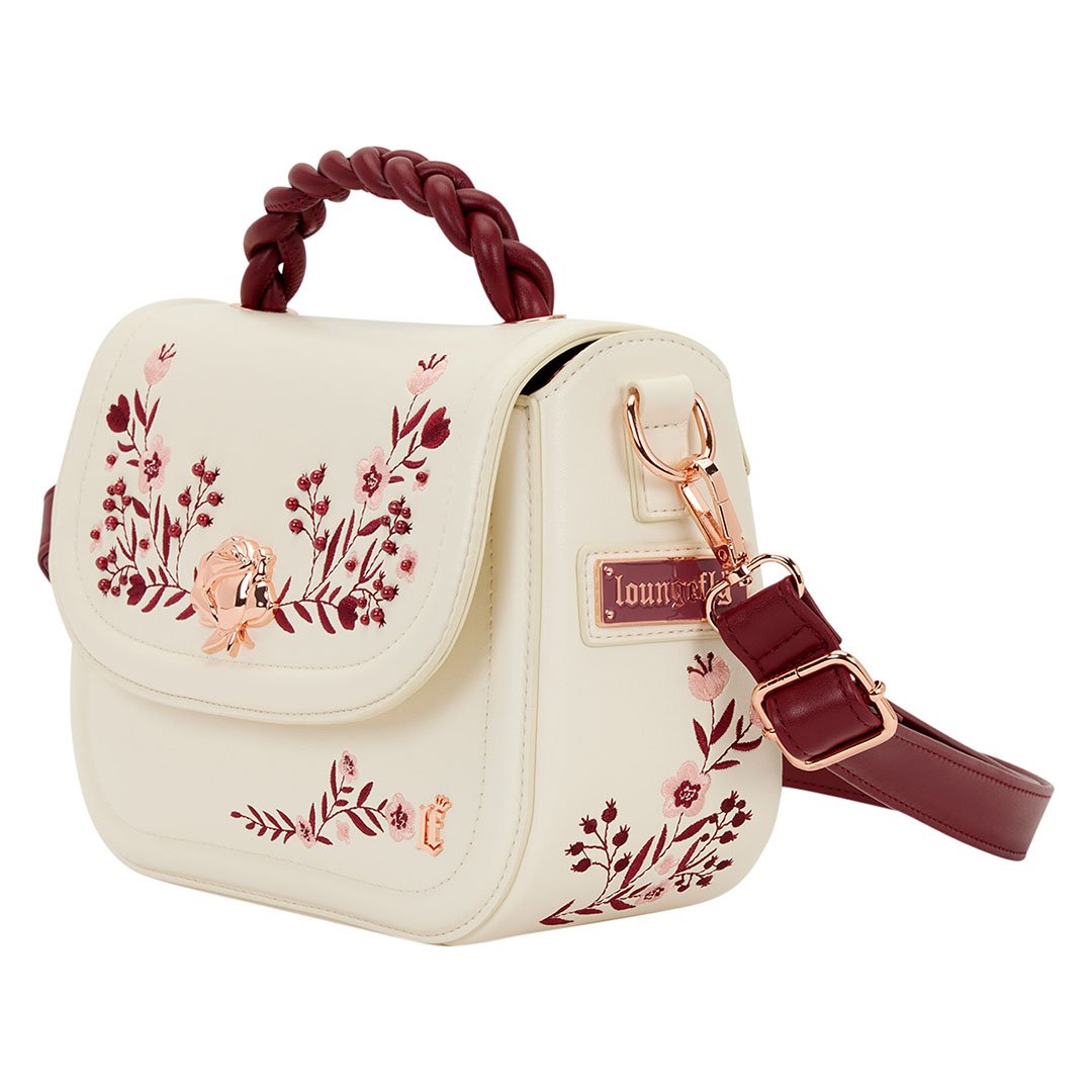 Loungefly Cream &amp; Red Floral Crossbody Bag
