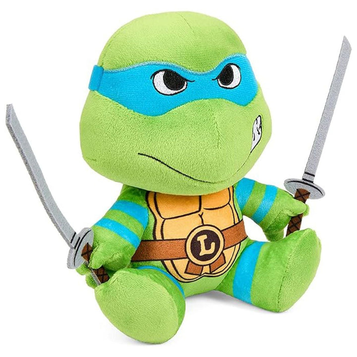 Kidrobot Teenage Mutant Ninja Turtles 7.5" Leonardo Phunny Plush - 3/4 right angle
