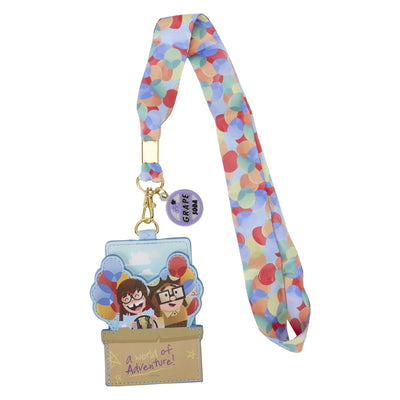 Loungefly Pixar Up 15th Anniversary Lanyard with Card Holder - Front