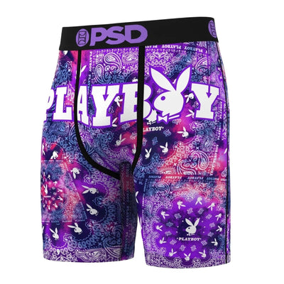 PSD Underwear Men's Playboy Fresh Boxer Briefs 3-Pack - Purple