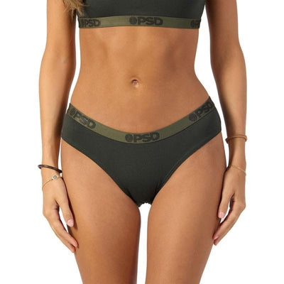 PSD Underwear Women's Modal Mood Cheeky 4-Pack Box - Army