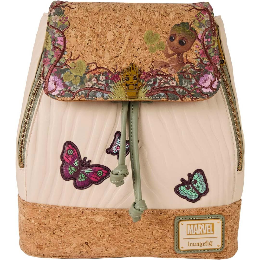 Loungefly Marvel Guardians of the Galaxy Floral Groot Drawstring Mini Backpack