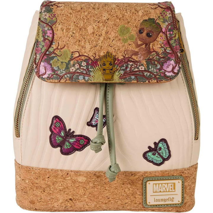 Loungefly Marvel Guardians of the Galaxy Floral Groot Drawstring Mini Backpack