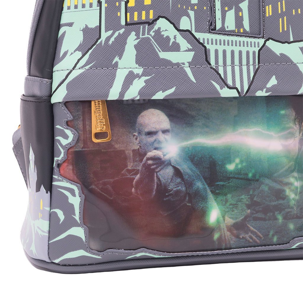 Loungefly Harry Potter Glow in the Dark Battle of Hogwarts Lenticular Mini Backpack - 707 Street Exclusive