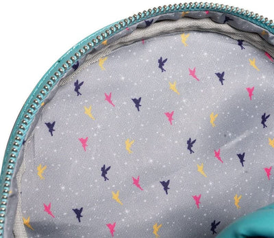 Loungefly Disney Tinkerbell Glow in the Dark Allover Print Mini Backpack w/ Teal Straps - 707 Street Exclusive