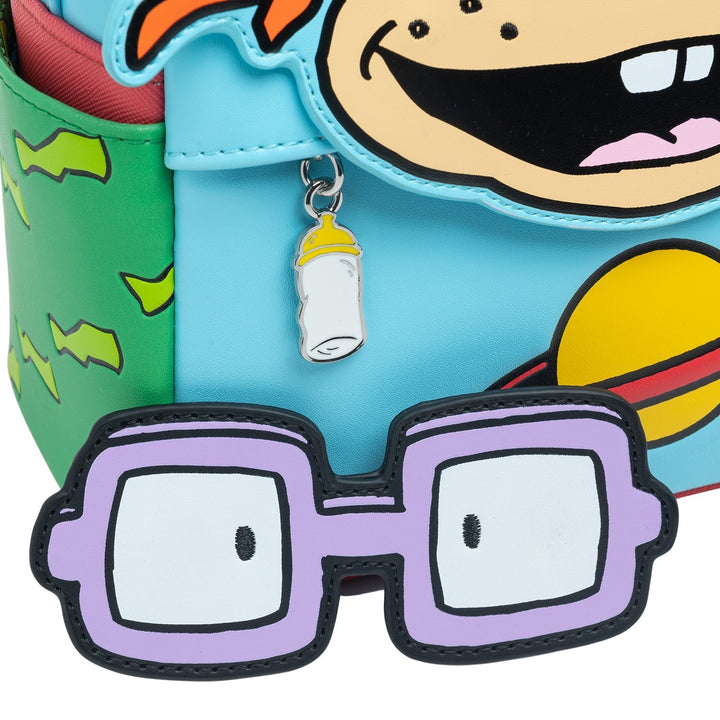 Loungefly Nickelodeon Rugrats Chuckie Cosplay Mini Backpack With Removable Glasses - 707 Street Exclusive
