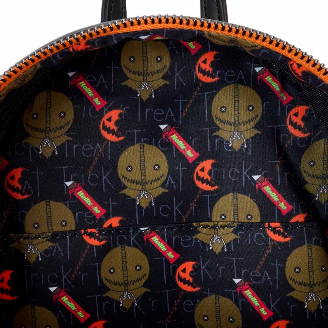 Loungefly Legendary Pictures Trick 'R Treat Flaming Head Sam Mini Backpack