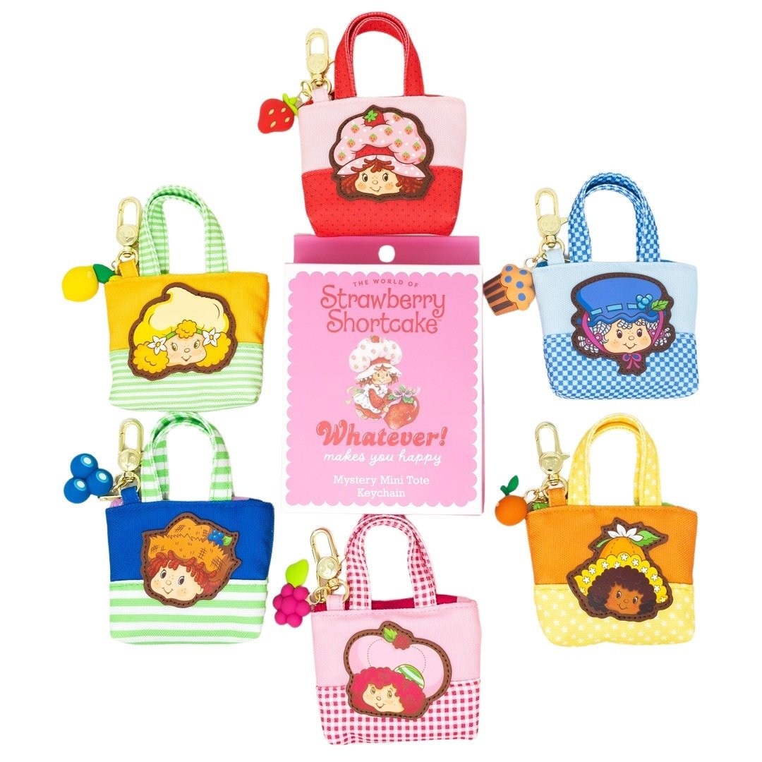 Whatever Makes You Happy Strawberry Shortcake Besties Blind Box Mini Canvas Tote Bag Charms