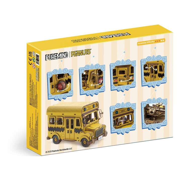 Snoopy School Bus Wooden Kit