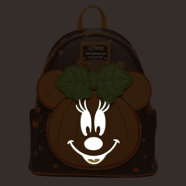 Loungefly Disney Glow in the Dark Pumpkin Minnie Mouse Mini Backpack - 707 Street Exclusive