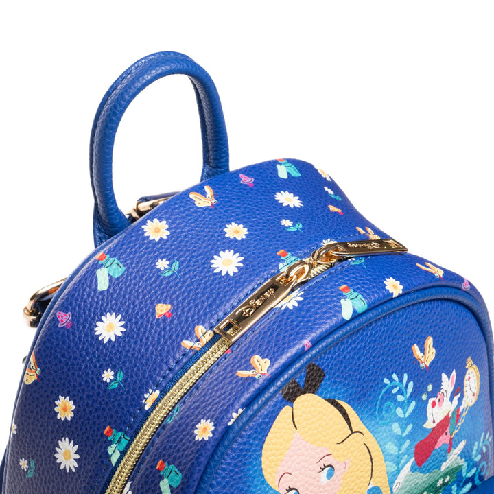Wondapop Disney Alice In Wonderland Garden Tea Party 11" Vegan Leather Mini Daypack