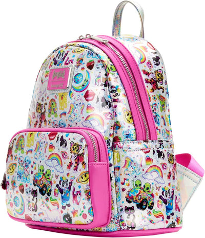 Loungefly Lisa Frank Iridescent Allover Print Mini Backpack