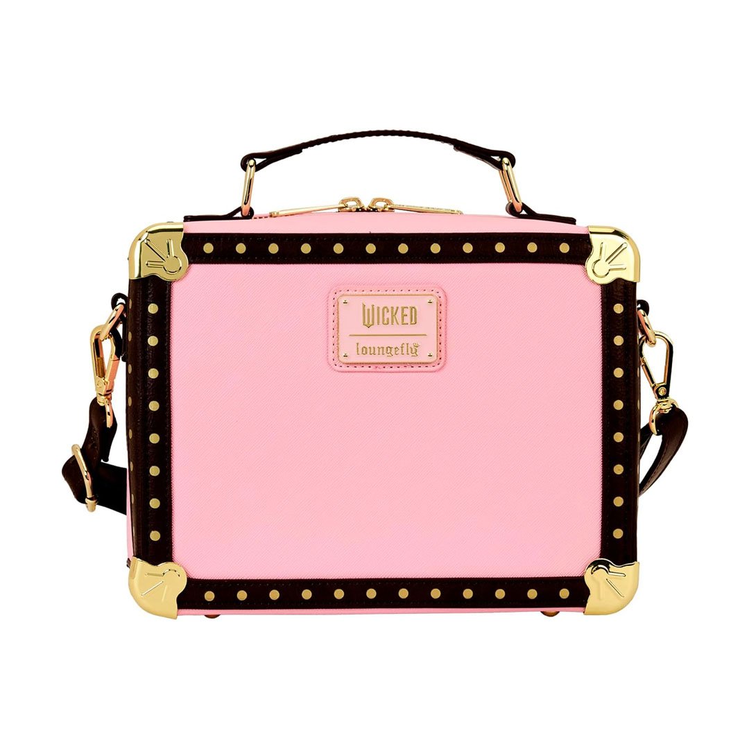 Loungefly × Wicked ウィキッド クロスボディバッグ ピンク Loungefly Wicked Glinda's Luggage Trunk Crossbody Bag – 707