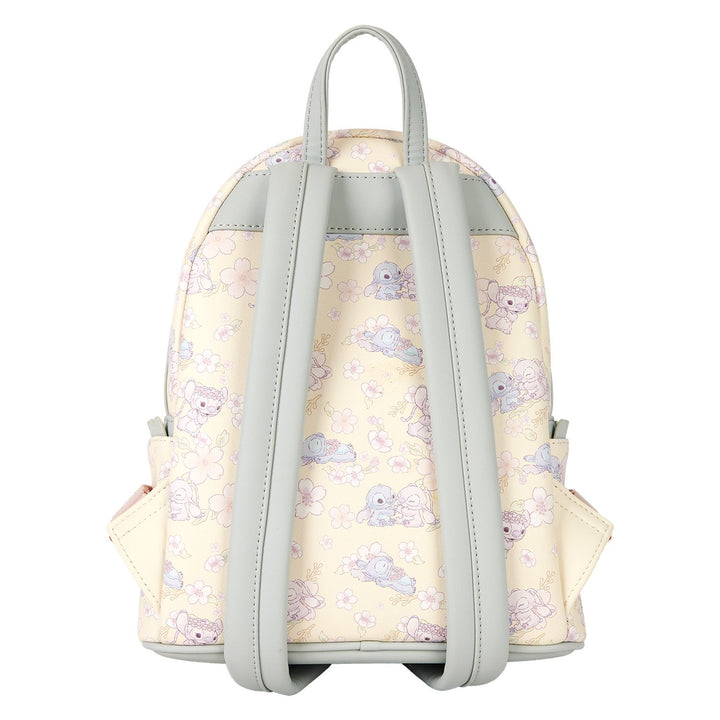 Loungefly Disney Stitch &amp; Angel Cherry Blossom All-Over Print Mini Backpack
