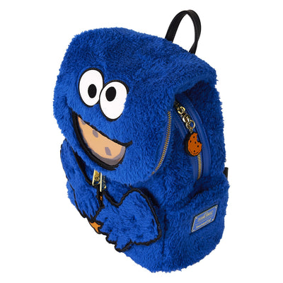 Loungefly Sesame Street Cookie Monster Plush Cosplay Mini Backpack With Coin Bag