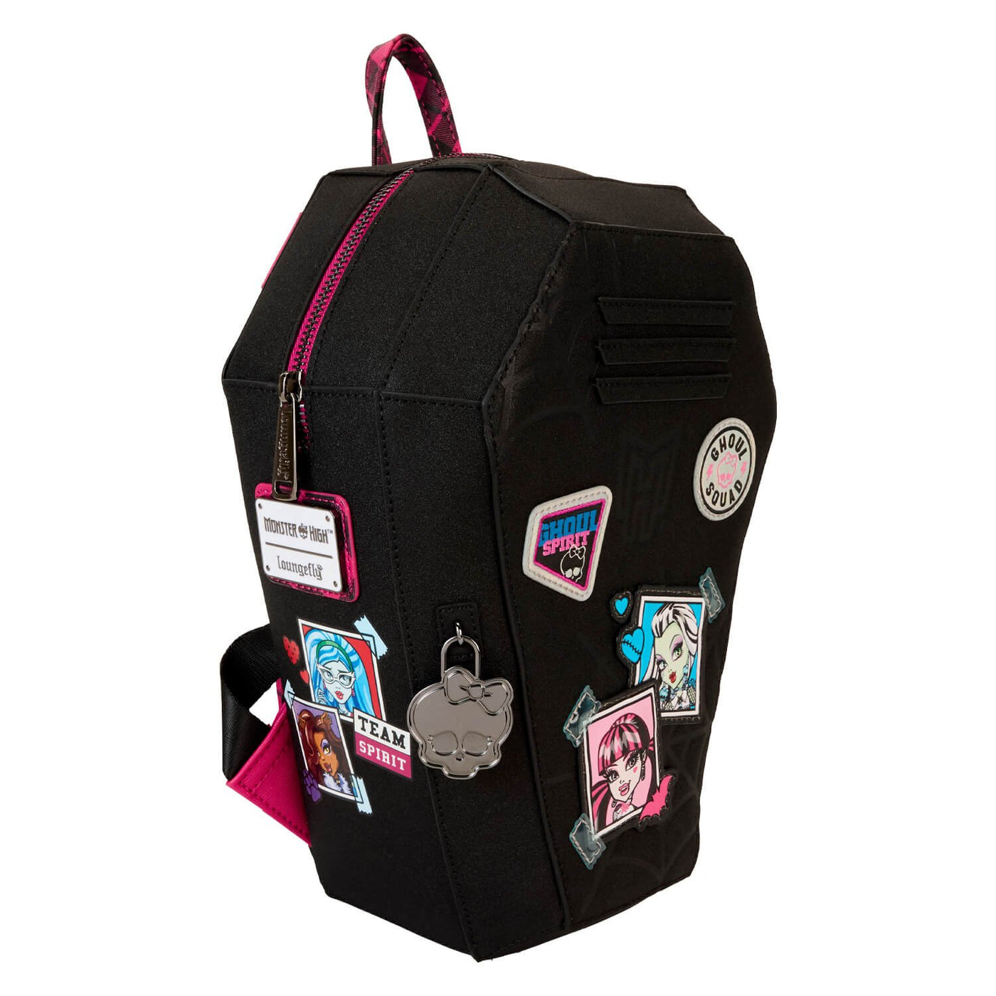 Loungefly Mattel Monster High Crypt Locker Room Mini Backpack  - Angle