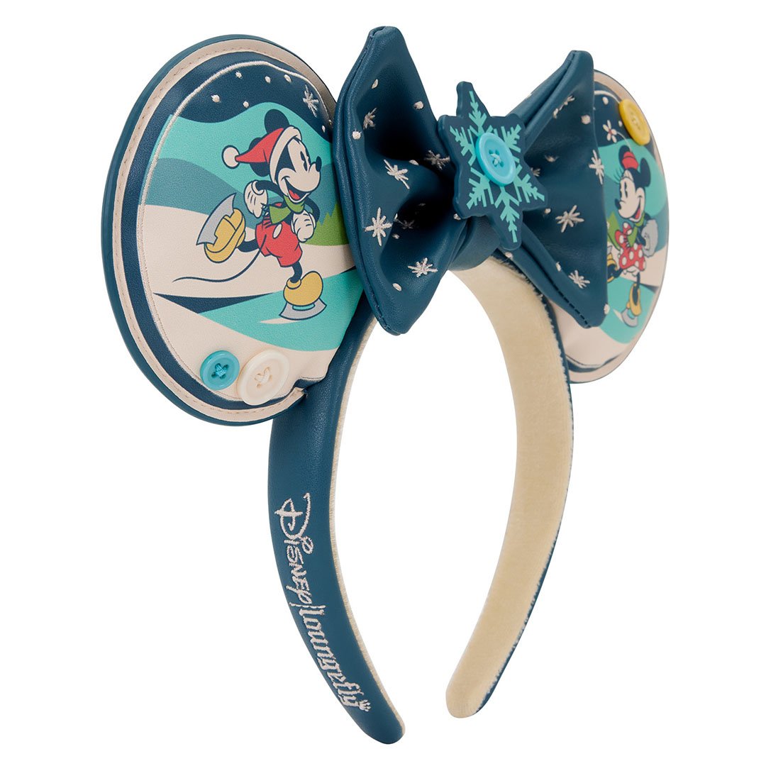 Loungefly Disney Mickey &amp; Minnie Holiday Ear Headband